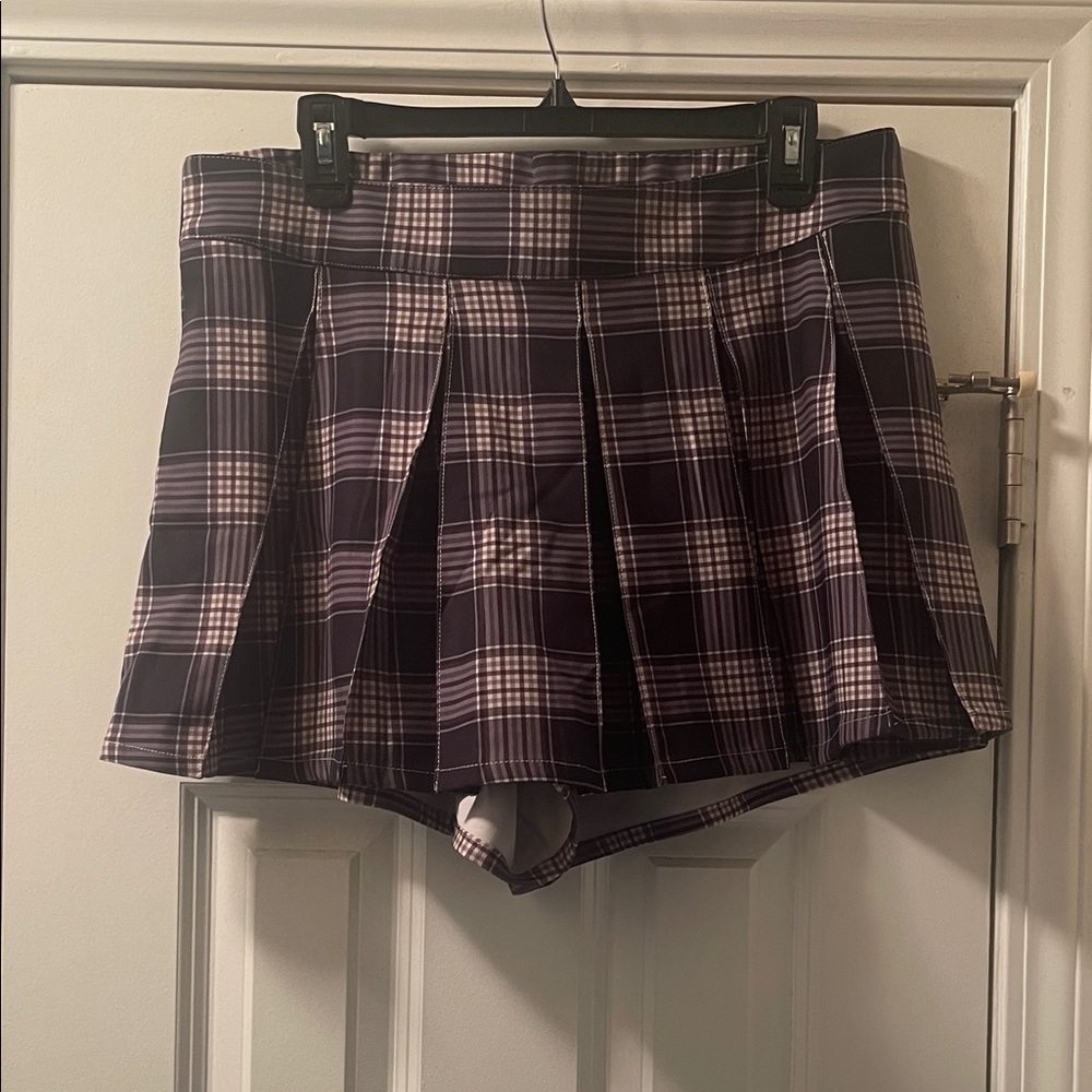 Torrid Elation Plaid Skort in Deep Black